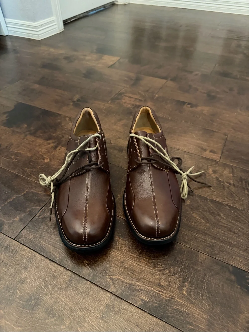 Johnston & Murphy Schuler Bicycle Men’s Brown Leather Derby Shoes